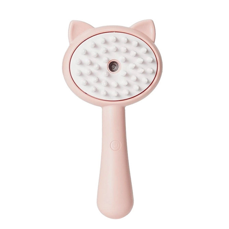 Pet Spray Massage Comb Cats Anti Flying Hair Bathing Brush(Pink)