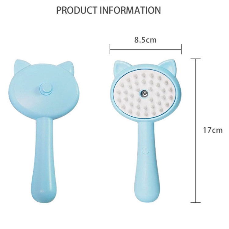 Pet Spray Massage Comb Cats Anti Flying Hair Bathing Brush(Blue)