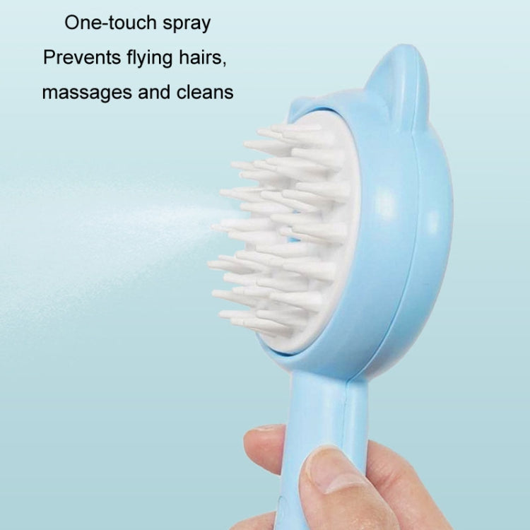 Pet Spray Massage Comb Cats Anti Flying Hair Bathing Brush(Blue)