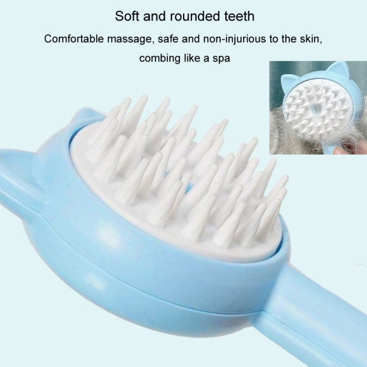Pet Spray Massage Comb Cats Anti Flying Hair Bathing Brush(Blue)