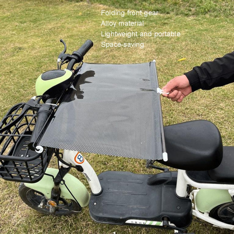 Electric Bike Telescopic Sunshade Rain Shield Motorcycle Rain Cover, Size: 50 x 125cm Silver