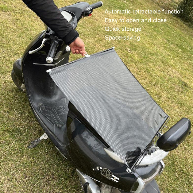 Electric Bike Telescopic Sunshade Rain Shield Motorcycle Rain Cover, Size: 50 x 125cm Silver