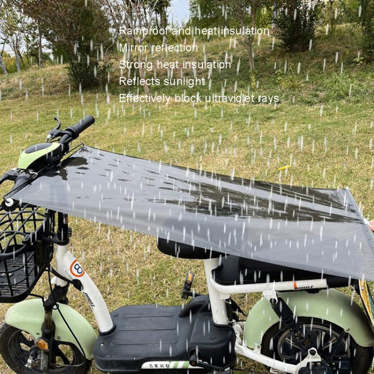 Electric Bike Telescopic Sunshade Rain Shield Motorcycle Rain Cover, Size: 58 x 125cm Silver