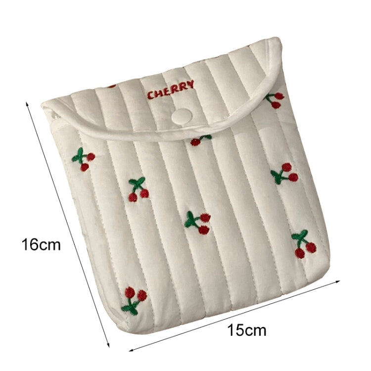 Embroidered Cartoon Cute Sanitary Napkin Mini Storage Bag, Color: Rabbit Bow