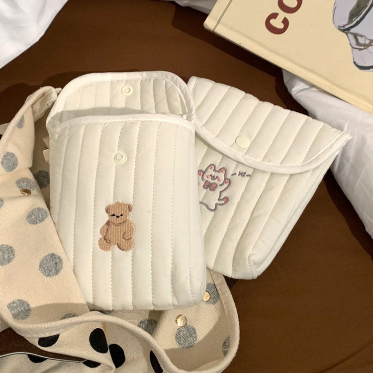 Embroidered Cartoon Cute Sanitary Napkin Mini Storage Bag, Color: Kitten