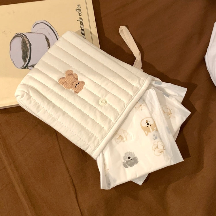 Embroidered Cartoon Cute Sanitary Napkin Mini Storage Bag, Color: Rabbit Bow