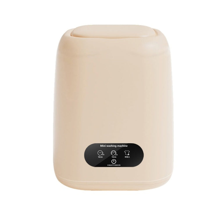 Small Household Portable Underwear Washing Machine, Size: EU Plug(Milk Yellow)
