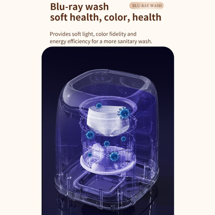 Small Household Portable Underwear Washing Machine, Size: US Plug(Milk Yellow)
