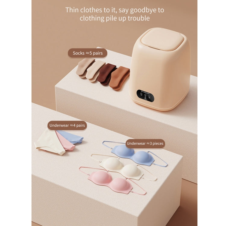 Small Household Portable Underwear Washing Machine, Size: UK Plug(Milk Yellow)