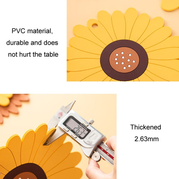 Silicone Heat Insulation Table Mat Anti-scald Placemat Heat-resistant Pot Pad Coaster, Size: Small(Brown)