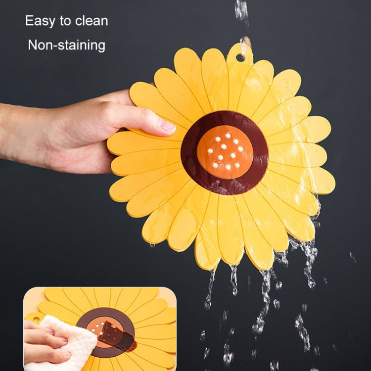 Silicone Heat Insulation Table Mat Anti-scald Placemat Heat-resistant Pot Pad Coaster, Size: Small(Brown)
