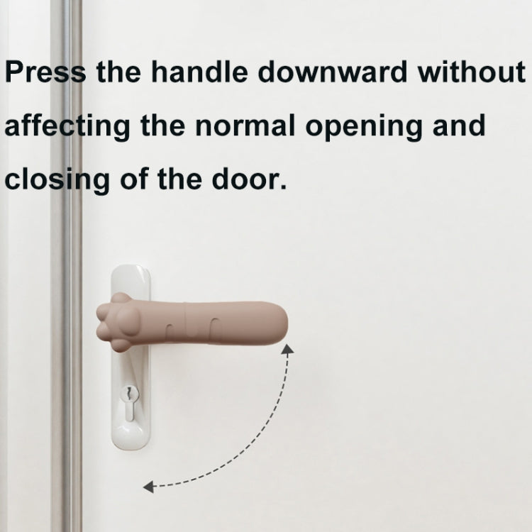 Silicone Door Handle Protector Children Anti-collision Door Pads, Spec: Crocodile-Wood Color