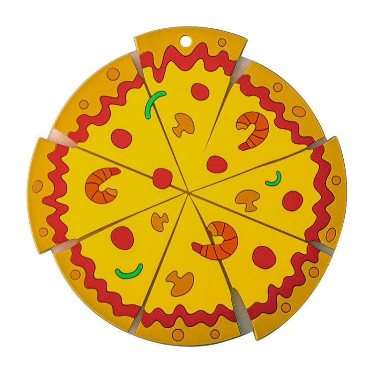 Silicone Insulated Table Placemat Pizza Shaped Bowl Mat PVC Coasters, Size: Large