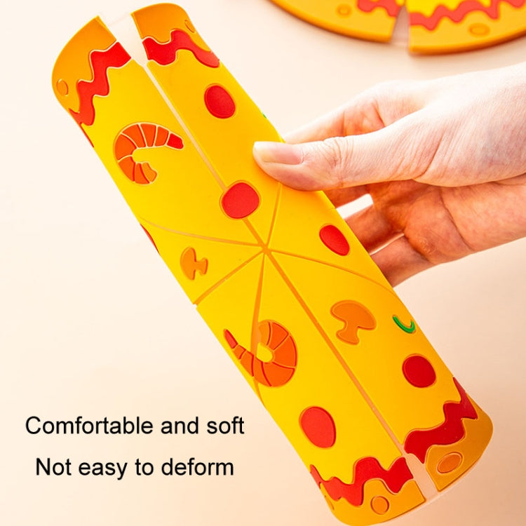 Silicone Insulated Table Placemat Pizza Shaped Bowl Mat PVC Coasters, Size: Small