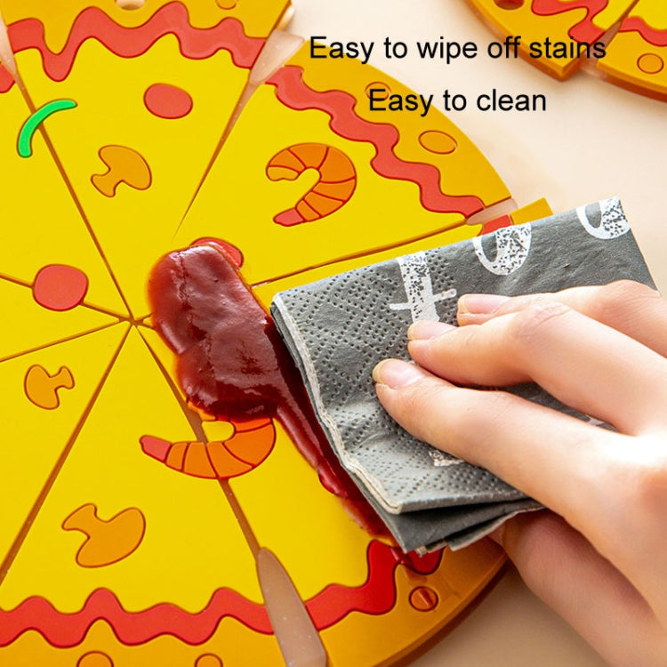 Silicone Insulated Table Placemat Pizza Shaped Bowl Mat PVC Coasters, Size: Medium