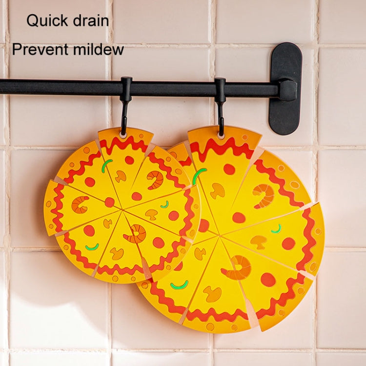 Silicone Insulated Table Placemat Pizza Shaped Bowl Mat PVC Coasters, Size: Large