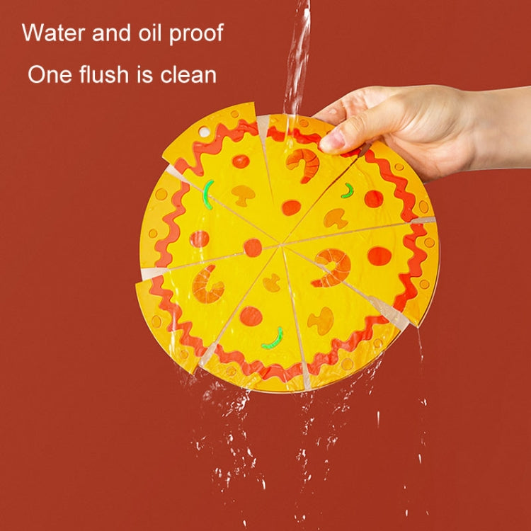 Silicone Insulated Table Placemat Pizza Shaped Bowl Mat PVC Coasters, Size: Small
