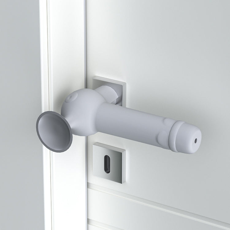Suction Cup Silicone Door Handle Protective Cover Anti-collision Door Cushion(Gray)