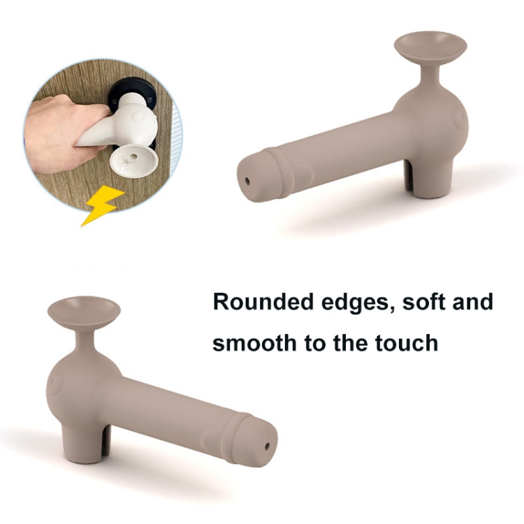 Suction Cup Silicone Door Handle Protective Cover Anti-collision Door Cushion(Brown)