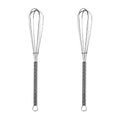 2pcs Household Manual Spring Beater Handheld Stainless Steel Mini Whisk, Size: 8 inch