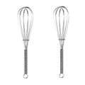 2pcs Household Manual Spring Beater Handheld Stainless Steel Mini Whisk, Size: 10 inch