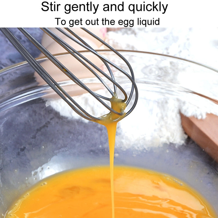 2pcs Household Manual Spring Beater Handheld Stainless Steel Mini Whisk, Size: 10 inch