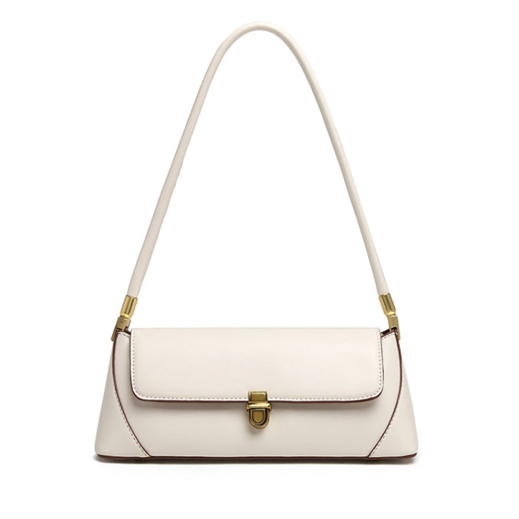 Women Vintage Baguette Armpit Bag Shoulder Handbag(White)