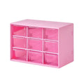 Transparent Desktop Small Objects Compartment Drawer Organizer Hair Accessories Storage Case, Color: 9 Grids Rose