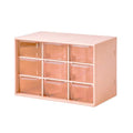 Transparent Desktop Small Objects Compartment Drawer Organizer Hair Accessories Storage Case, Color: 9 Grids Pink
