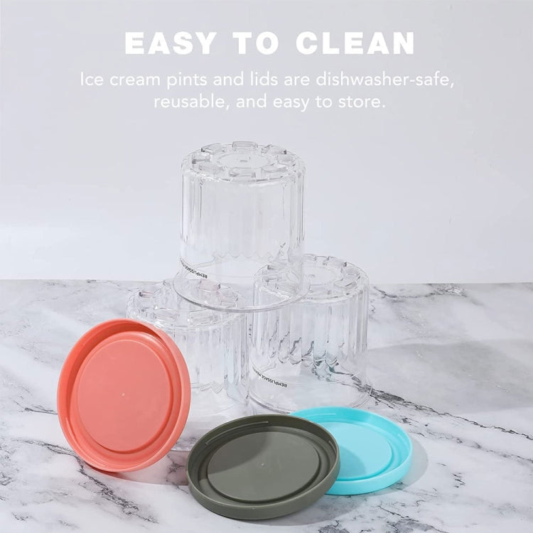 For Ninja NC299AMZ NC300s 4pcs/Set Ice Cream Storage Containers with Lids