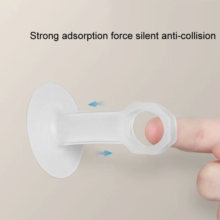8pcs Transparent Window Door Handle Anti-collision Silicone Protective Cover