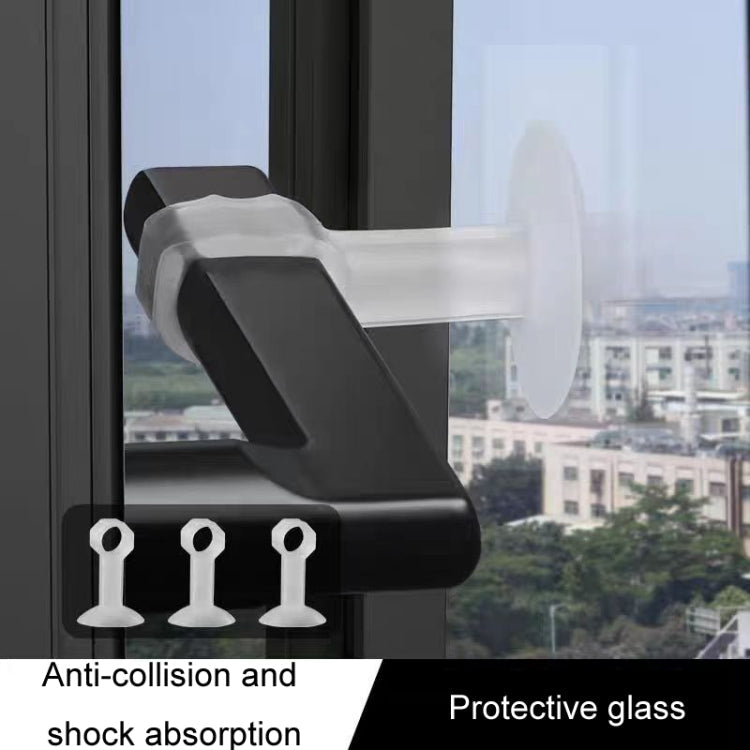 6pcs Transparent Window Door Handle Anti-collision Silicone Protective Cover