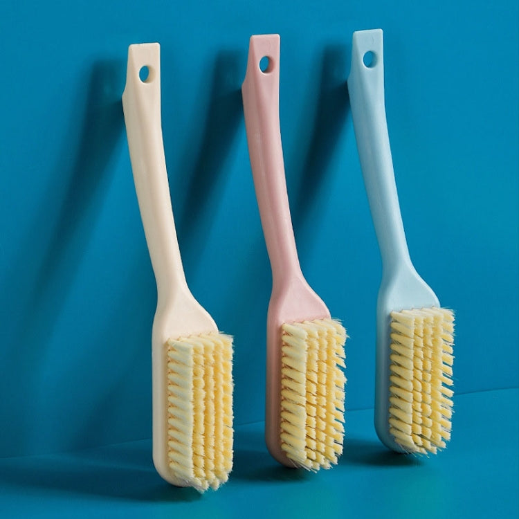 Household Long Handle Shoe Brush Hangable Multi-functional Soft Bristle Cleaning Brush(Pink)