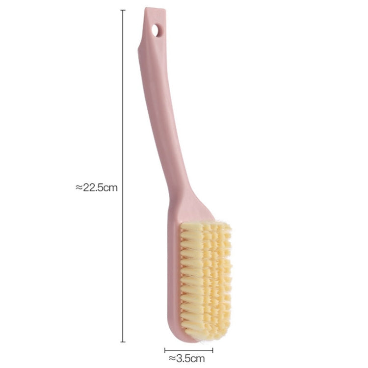 Household Long Handle Shoe Brush Hangable Multi-functional Soft Bristle Cleaning Brush(Khaki)