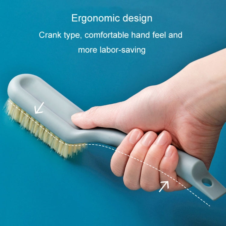 Household Long Handle Shoe Brush Hangable Multi-functional Soft Bristle Cleaning Brush(Khaki)