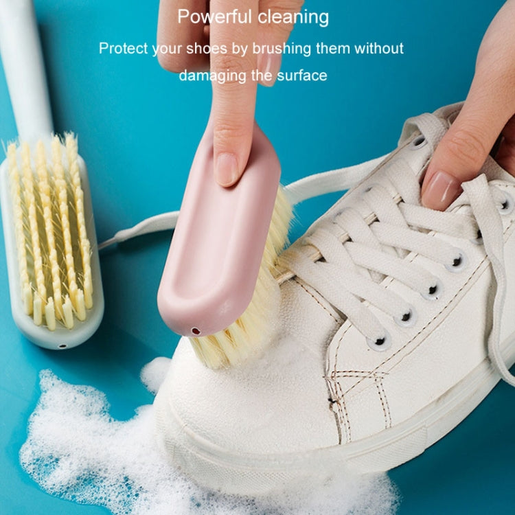 Household Long Handle Shoe Brush Hangable Multi-functional Soft Bristle Cleaning Brush(Khaki)