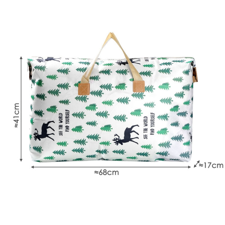 Clothes Quilt Storage Bag Large Capacity Waterproof Moistureproof Moving Luggage Bag, Style: 48L Medium Elk