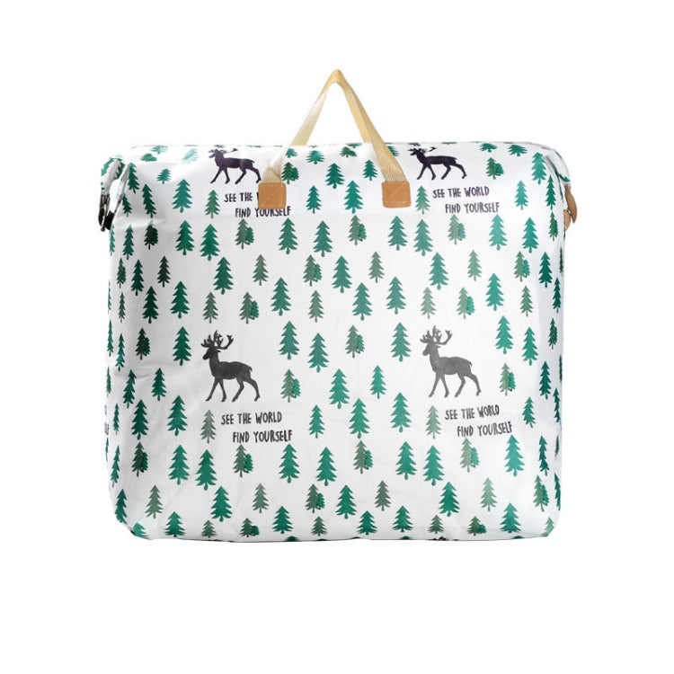 Clothes Quilt Storage Bag Large Capacity Waterproof Moistureproof Moving Luggage Bag, Style: 120L Extra Large Elk
