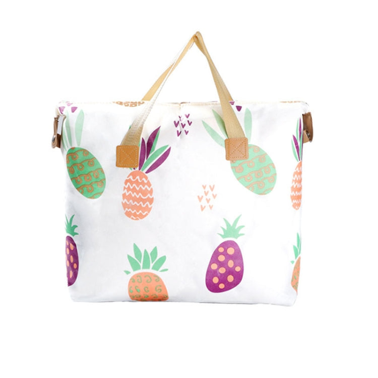 Clothes Quilt Storage Bag Large Capacity Waterproof Moistureproof Moving Luggage Bag, Style: 35L Small Pineapple