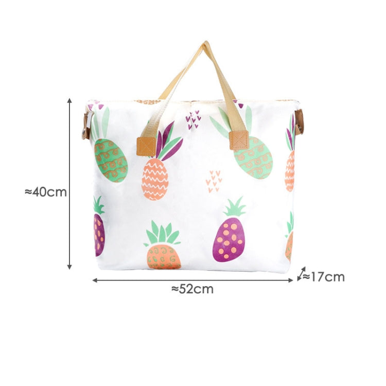 Clothes Quilt Storage Bag Large Capacity Waterproof Moistureproof Moving Luggage Bag, Style: 35L Small Pineapple