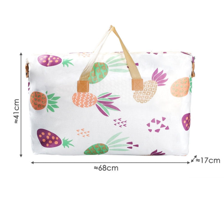 Clothes Quilt Storage Bag Large Capacity Waterproof Moistureproof Moving Luggage Bag, Style: 48L Medium Pineapple