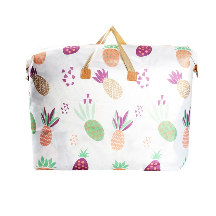 Clothes Quilt Storage Bag Large Capacity Waterproof Moistureproof Moving Luggage Bag, Style: 120L Extra Large Pineapple