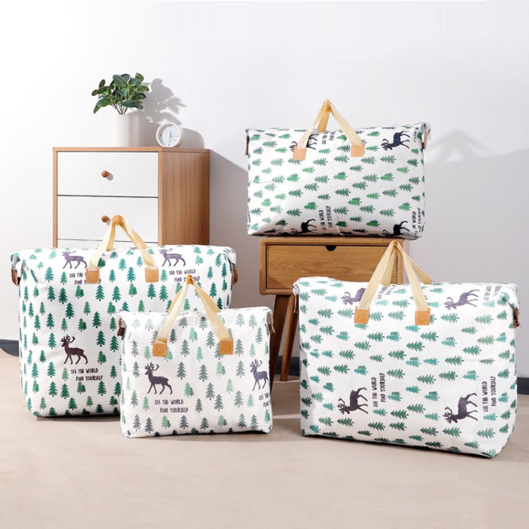 Clothes Quilt Storage Bag Large Capacity Waterproof Moistureproof Moving Luggage Bag, Style: 48L Medium Pineapple