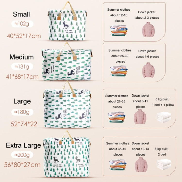 Clothes Quilt Storage Bag Large Capacity Waterproof Moistureproof Moving Luggage Bag, Style: 120L Extra Large Elk