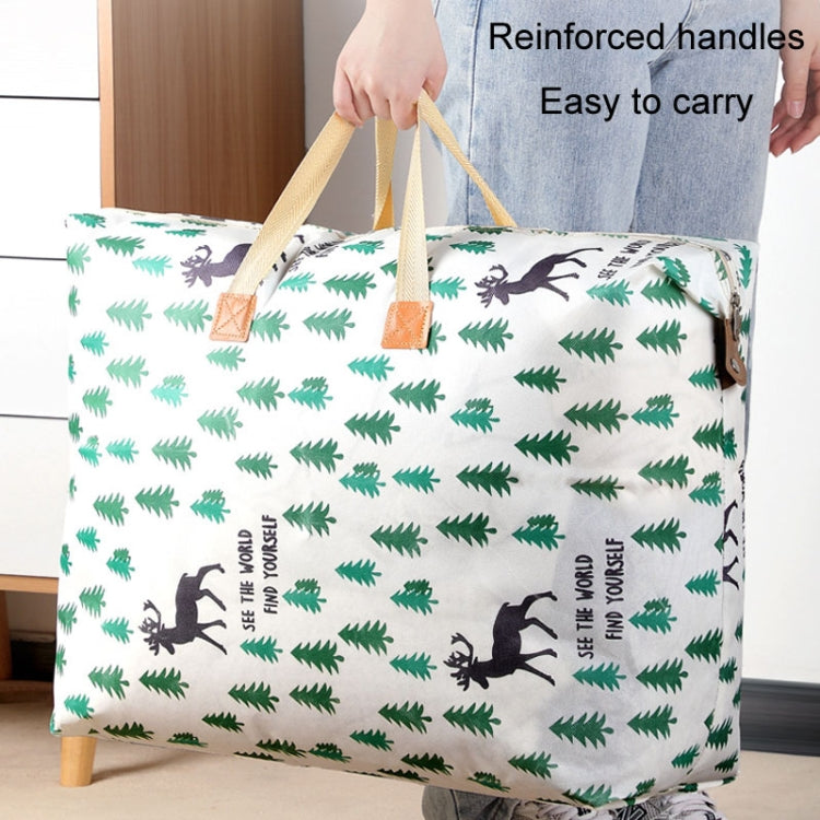 Clothes Quilt Storage Bag Large Capacity Waterproof Moistureproof Moving Luggage Bag, Style: 120L Extra Large Pineapple