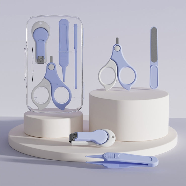 4-in-1 Baby Nail Clipper Set Travel Portable Baby Care Kit(Blue)