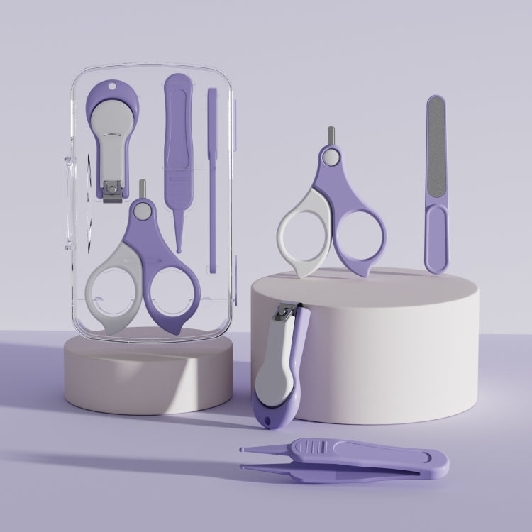 4-in-1 Baby Nail Clipper Set Travel Portable Baby Care Kit(Purple)