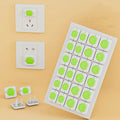 24pcs /Pack Children Anti-Shock Swivel Socket Protective Cap Power Jack Cover(Green)