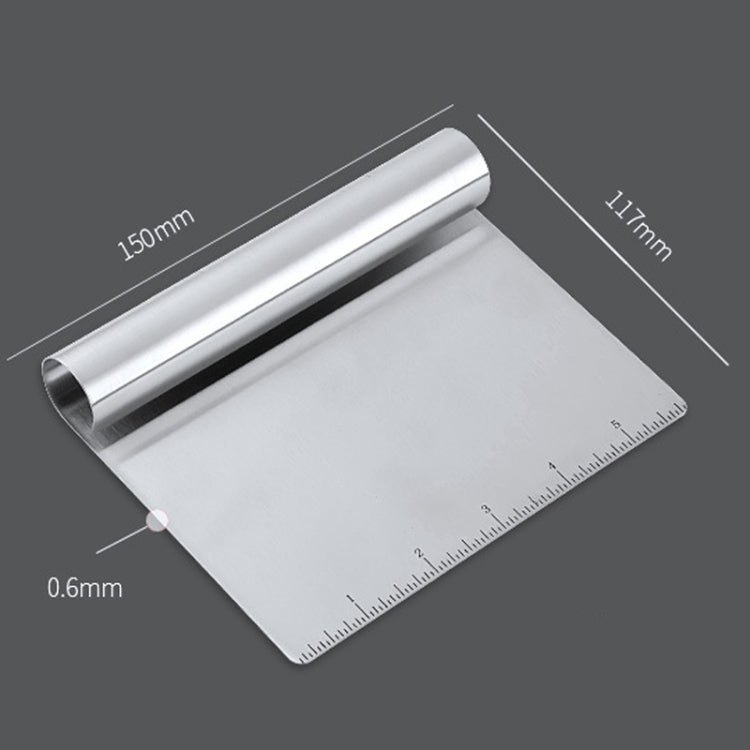 Kitchen Stainless Steel Noodle Scraper Flour Scooper With Scale
