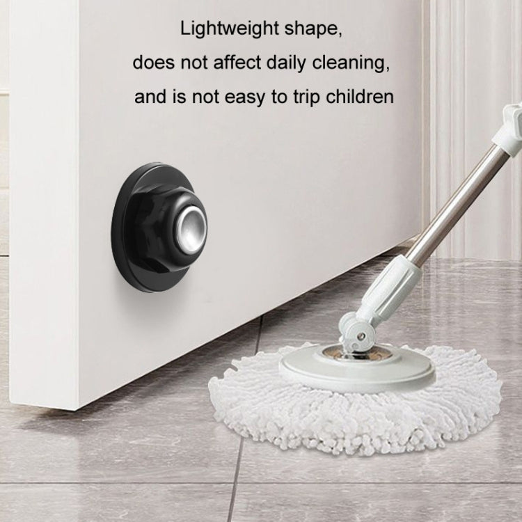 No Punching Silicone Household Strong Magnetic Silent Anti-collision Door Stopper(Black)